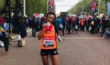 Sandra Ferraro al termine della Maratona di Londra