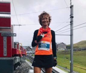 Sandra al termine della Jungrau Marathon - Copia